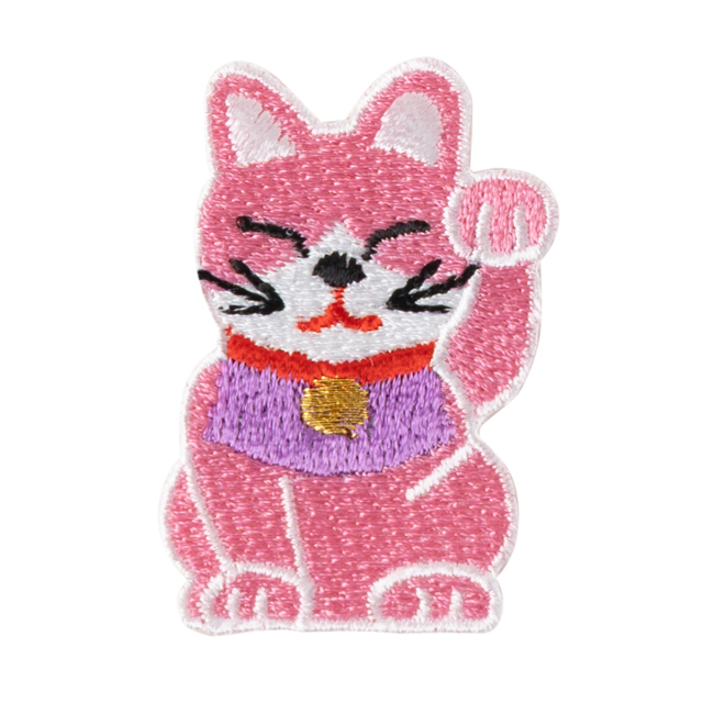 KYWS-162P/ワッペン/招き猫(ピンク)