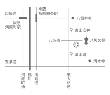 京東都 本店へのアクセスマップ