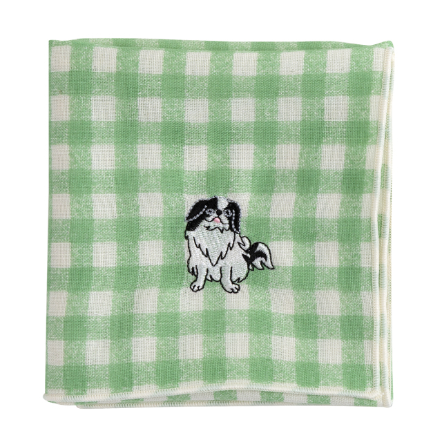 KY28-1163／ガーゼハンカチ／狆