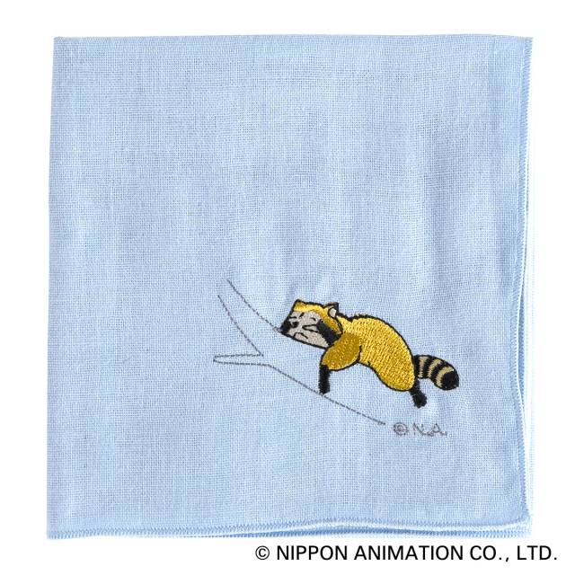 KY28-1197／ガーゼハンカチ／木の枝で眠るラスカル